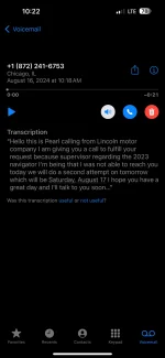 lincoln superviosor calling and leaving no call back inforamtion.webp